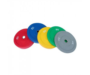 Disco Olímpico Pesa de Goma-Bumper Color 50mm    / GYMDESCUENTO
 Pesos Discos Olímpicos-2 x 5 kg