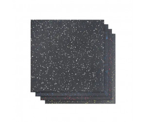 Rubber Tile Fitness Floor-Pavement (Black Mottled) 1m² x 15mm / GYMDESCUENTO
 Mottled Color Flooring-Blue