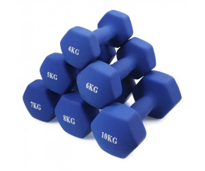 Hexagonal Neoprene dumbbell (electric blue) / GYMDESCUENTO LIQUIDATIONS