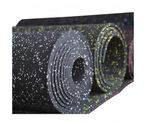 Rolled Rubber Fitness Flooring  Tiles (Black Mottled White) (Various Formats)    / GYMDESX