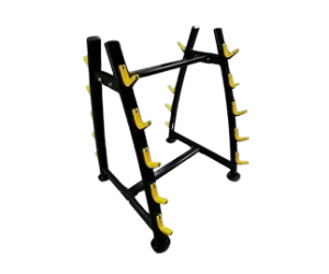 Rack-Soporte Almacenaje de Barra Pesa Montada (Universal)    / GYMDESCUENTO
 Capacidad-10 Barras 