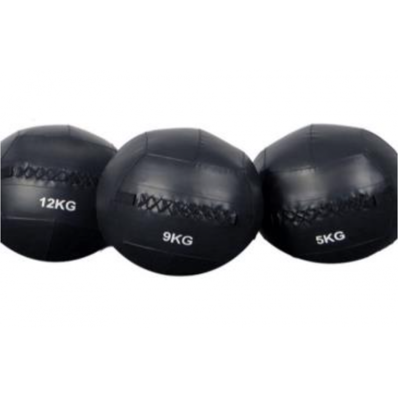 Wall Balls Doble Costura Negro Kilogramos / GymDescuento