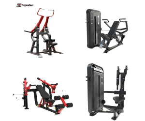 Pack Gimnasio Profesional: Zona de Fuerza Tren Superior (Selectorizada + Cargadisco) / DHZ + IMPULSE