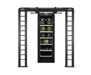 Rack-Soporte Funcional de Elásticos y Cuerdas+Almacenaje Accesorios Gimnasio Universal con Dominadas | Profesional Pro / ZIVA