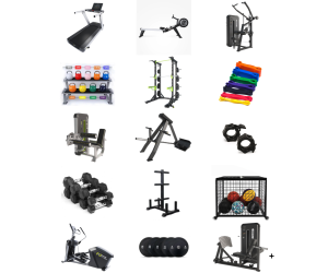 Pack Gimnasio: Gimnasio Profesional Esencial Básico 200 m2 / DHZ + IMPULSE